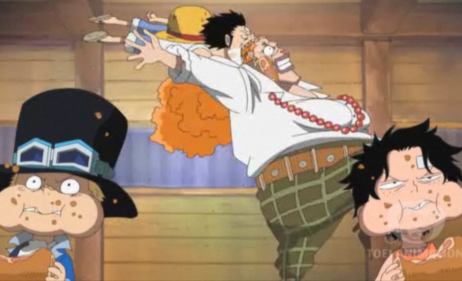 luffy and ace with dadan