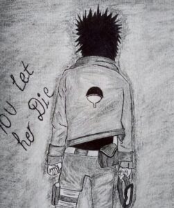 A sketch of Obito Uchiha