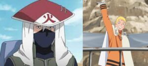 Kakashi and Naruto as Hokage