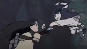 Orochimaru in combat with Team 7
