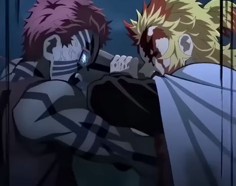 Akaza fights Rengoku with all his might