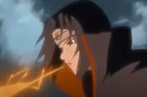 Itachi uses fire ball jutsu against Sasuke