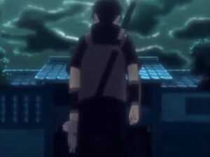 Itachi about to use sword to kill his clan