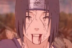 Itachi saying goodbye to Sasuke