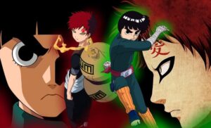 Rock Lee fights Gaara during Chunin exams